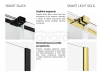 NEW TRENDY Drzwi prysznicowe przesuwne SMART LIGHT GOLD 140x200 EXK-4217